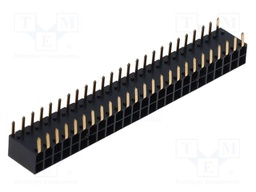 Connector: PCB to PCB; angled; PIN: 50; THT; female; THT; socket