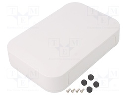 Enclosure: with panel; PF; X: 200mm; Y: 135mm; Z: 40mm; ABS; white