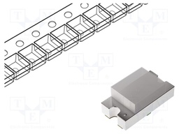 LED; blue; SMD; 100mcd; 2.7÷3.3VDC; 1.7x0.6x1.1mm; 120°; 5mA