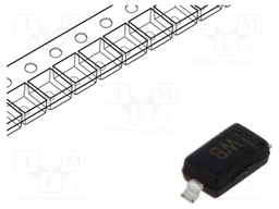 Diode: Zener; 0.5W; 6.8V; SMD; reel,tape; SOD123; single diode