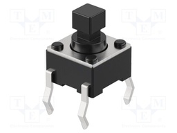 Microswitch TACT; SPST-NO; Pos: 2; 50mA/12VDC; THT; 1.57N; 6x6mm