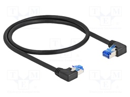 Patch cord; S/FTP; Cat: 6a; 500mm; LSZH; black; 26AWG; Øcable: 6mm