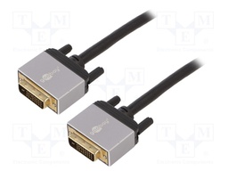 Cable; DVI-D (24+1) plug,both sides; 5m; black