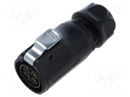 Connector: circular; Quicklock; plug; female; straight; PIN: 4; 500V