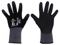 Protective gloves; Size: 8,M; black; nitryl,nylon; Oil