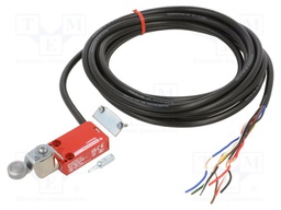 Limit switch; lever R 30,4mm, metal roller Ø16mm; NC x2 + NO
