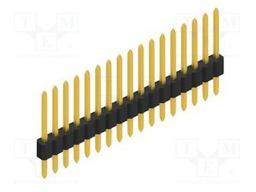 Connector: pin strips; pin header; male; PIN: 17; 1.27mm; THT; 1x17