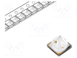 LED; SMD; 3x3x2.09mm; 120°; 2.8÷3.2V; 700mA; λd: 444-457nm; 2W