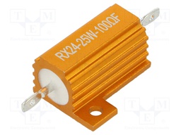 Resistor: wire-wound; with heatsink; 100Ω; 25W; ±1%; 50ppm/°C