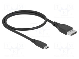 Cable; DisplayPort plug,USB C plug; DisplayPort 1.4; 500mm