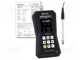 Meter: pH; LCD 2,8"; -2÷20pH,±2000mV; IP52; Dim: 178x32x85mm
