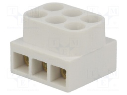 Terminal block; screw terminal; ways: 3; for cable; 2.5mm2; 250V