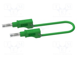 Test lead; 36A; banana plug 4mm,both sides; Len: 2m; green