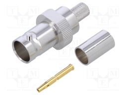 BNC Str Jk Hex 75Ohm Nickel Pltd RG59B/U