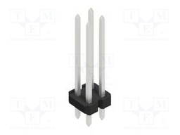 Connector: pin strips; pin header; male; PIN: 4; 2.54mm; THT; 2x2