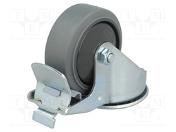 Transport wheel; Ø: 80mm; W: 32mm; H: 105mm; torsional with lock