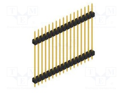 Connector: pin strips; pin header; male; PIN: 17; 2.54mm; THT; 1x17