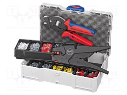 Kit: for crimping push-on connectors, terminal crimping; case