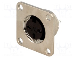 Connector: M16; female; flange (4 holes),for panel mounting