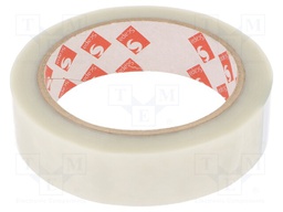 Tape: electrical insulating; W: 25mm; L: 66m; Thk: 0.05mm; acrylic