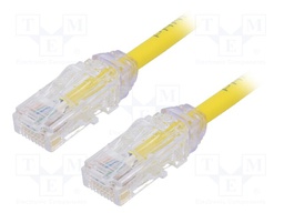 Patch cord; TX6A-28™,U/UTP; 6a; solid; Cu; LSZH; yellow; Len: 3m