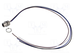 Connector: M12; socket; male; straight; with lead; PIN: 4; 0.34mm2