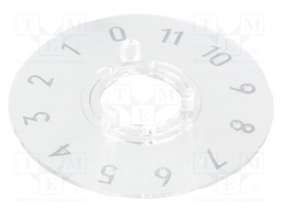 Collar with scale; polycarbonate; transparent; push-in; 26mm