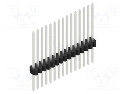 Connector: pin strips; pin header; male; PIN: 15; 1.27mm; THT; 1x15