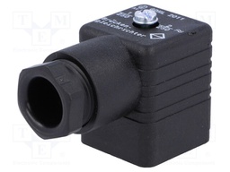 Connector: valve connector; plug; form A; 18mm; female; PIN: 3; 2A