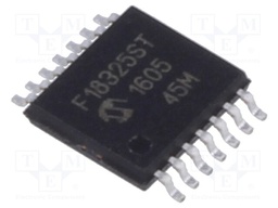 PIC microcontroller; Memory: 14kB; SRAM: 1024B; EEPROM: 256B; SMD