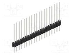 Connector: pin strips; pin header; male; PIN: 19; 1.27mm; THT; 1x19