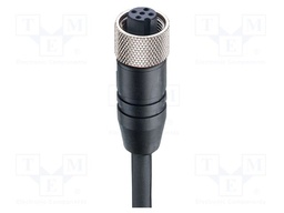 Connection lead; M12; PIN: 5; straight; 1m; socket; 250VAC; 4A