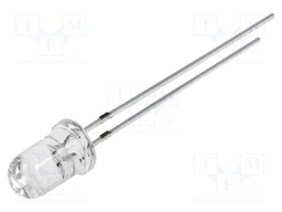 LED; 5mm; bipolar; orange; 4200÷5800mcd; 15°; Front: convex