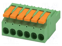 PCB connector, nominal cross section: 6 mm?, color: green, n