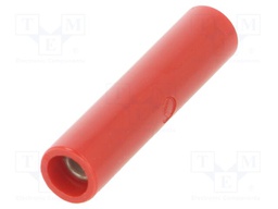 Connector: 4mm banana; socket; 10A; 30VAC; 60VDC; red; tinned; 44mm