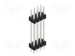 Connector: pin strips; pin header; male; PIN: 8; 2.54mm; THT; 2x4