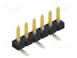 Connector: pin strips; pin header; male; PIN: 6; 2mm; SMT; 1x6; 100V