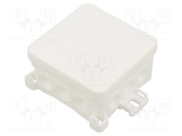 Enclosure: junction box; X: 75mm; Y: 40mm; Z: 75mm; IP54; white