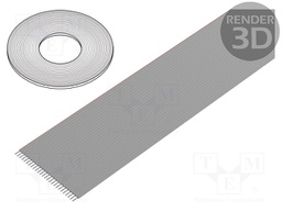 Wire: ribbon; 1.27mm; stranded; Cu; 25x28AWG; unshielded; PVC; grey