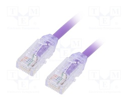 Patch cord; TX6A-28™,U/UTP; 6a; solid; Cu; LSZH; violet; Len: 2m