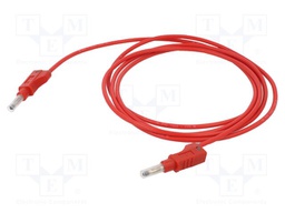 Test lead; 20A; banana plug 4mm,both sides; Urated: 600V; Len: 2m