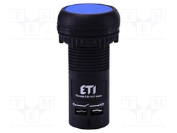 Switch: push-button; 22mm; NO; blue; IP65; flat; E; Pos: 2; Ø22.5mm