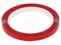 Tape: fixing; W: 9mm; L: 5.5m; Thk: 0.5mm; double-sided; acrylic