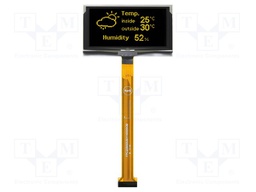 Display: OLED; graphical; 2.7"; 128x64; Dim: 73x41.86x2.11mm