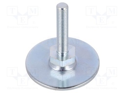 Foot of pin; Base dia: 50mm; M8; steel; Plunger length: 40mm