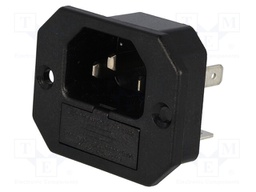 Connector: AC supply; socket; male; 10A; IEC 60320; 70°C