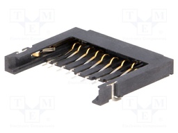 Connector: for cards; SD; without ejector; SMT; gold-plated; 3.4mm
