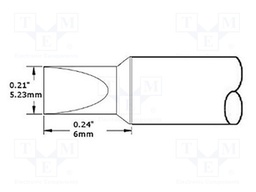 Tip; chisel; 5mm; 302°C; for soldering station