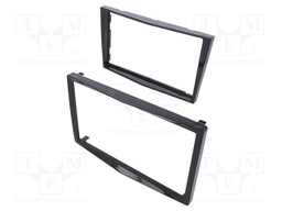 Radio frame; Opel; 2 DIN; black gloss,shiny black