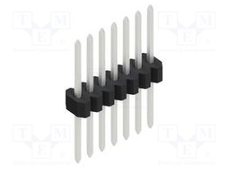 Connector: pin strips; pin header; male; PIN: 7; 1.27mm; THT; 1x7
